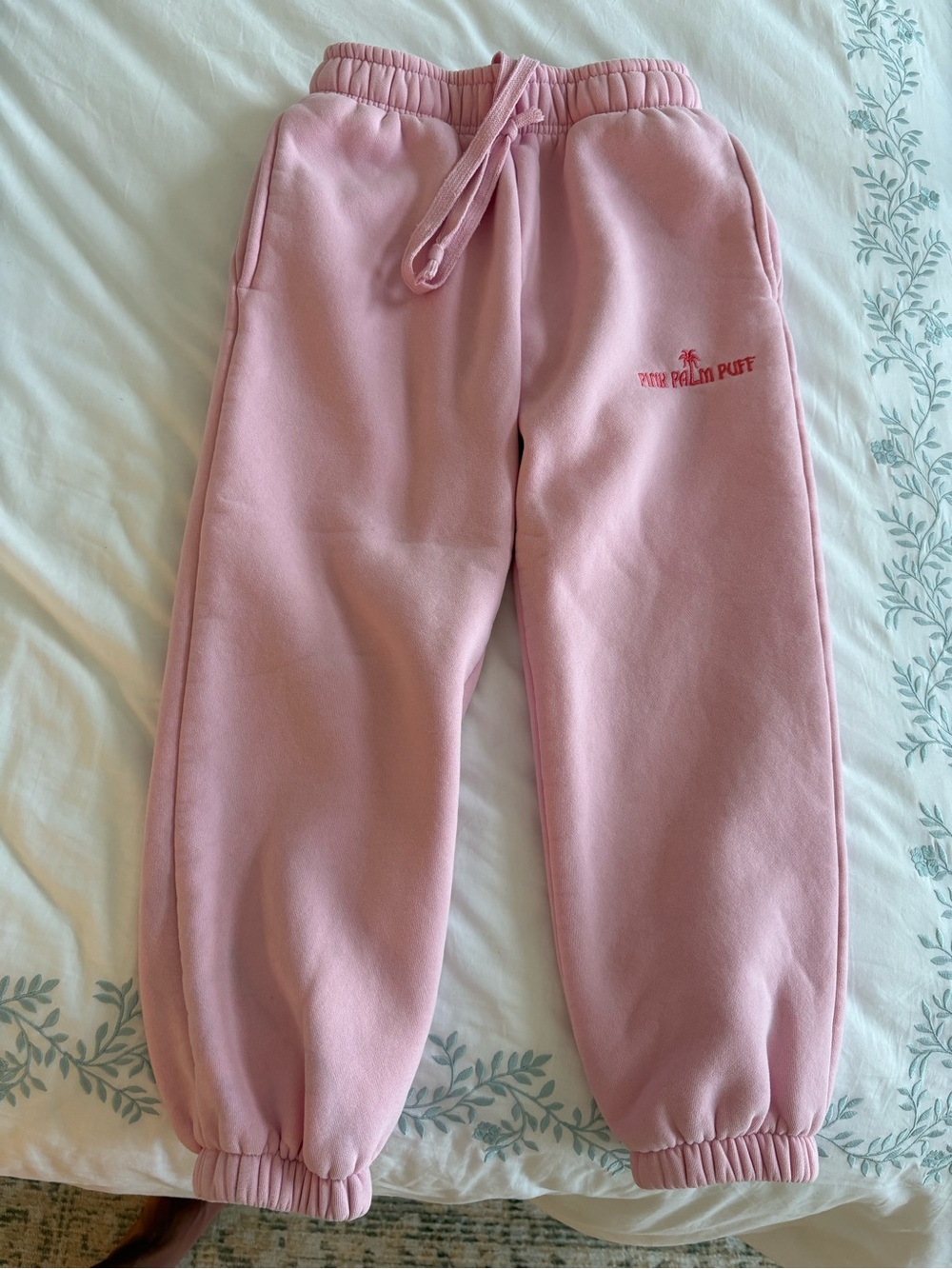 Pink Palm Puff Pink Jogger Sweatpants